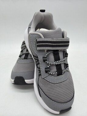 Stride Rite Made2Play Boys Gray Sneakers Size 12M Hook & Loop Closure Lightweigh